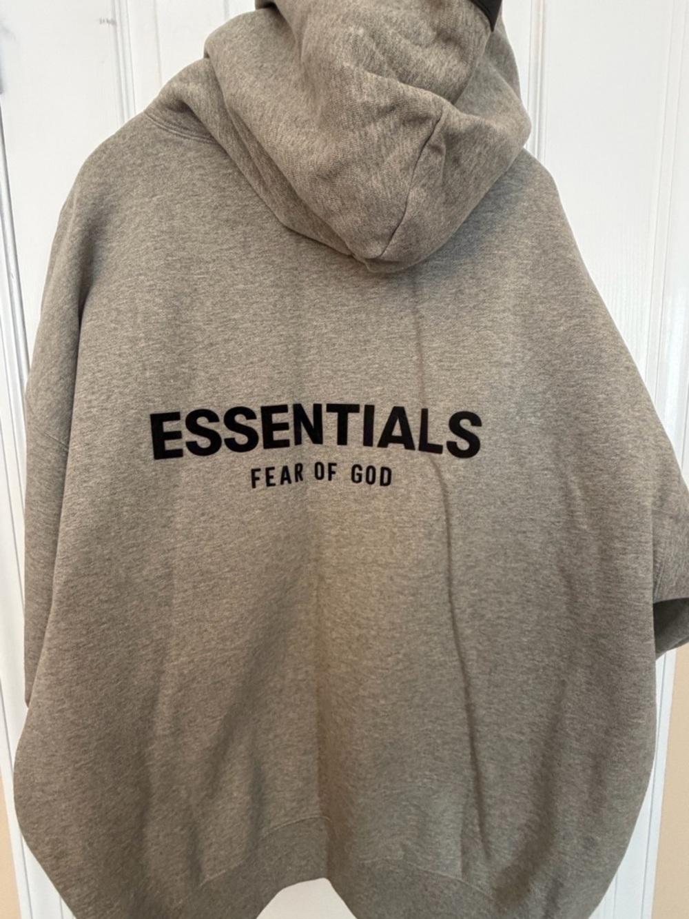 Fear of God FOG Essentials Hoodie Sweatshirt Gray/Oatmeal - Large